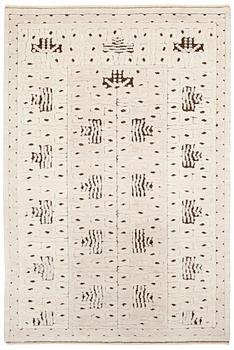 914. CARPET. "Skvattram". Reliefflossa (knotted pile in relief). 308,5 x 205,5  cm.