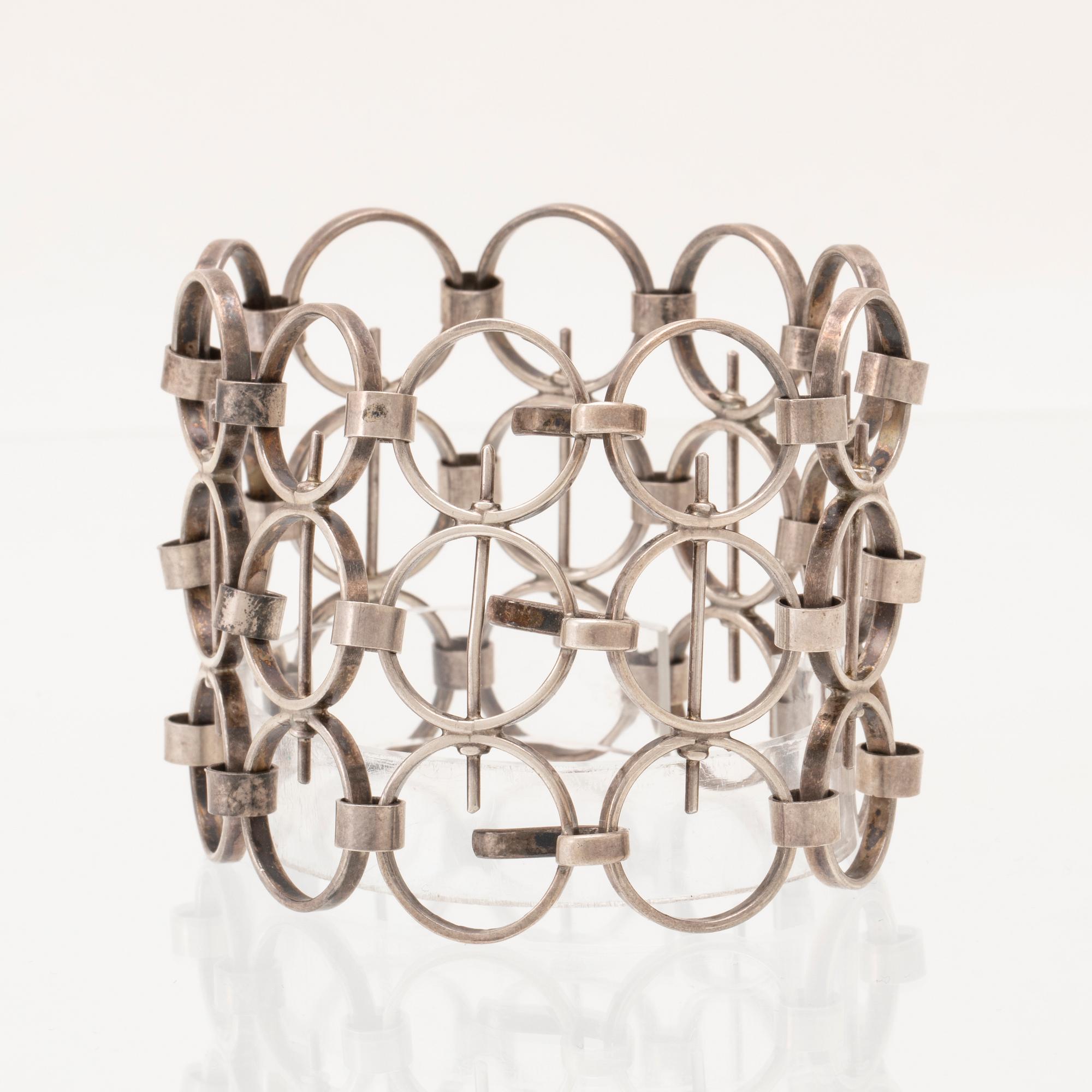 Kaija Aarikka, armband silver, Finland 1966.