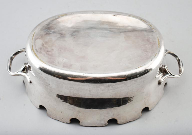 GLASSKÖLJARE, försilvrad mässing, sannolikt 1700-tal.