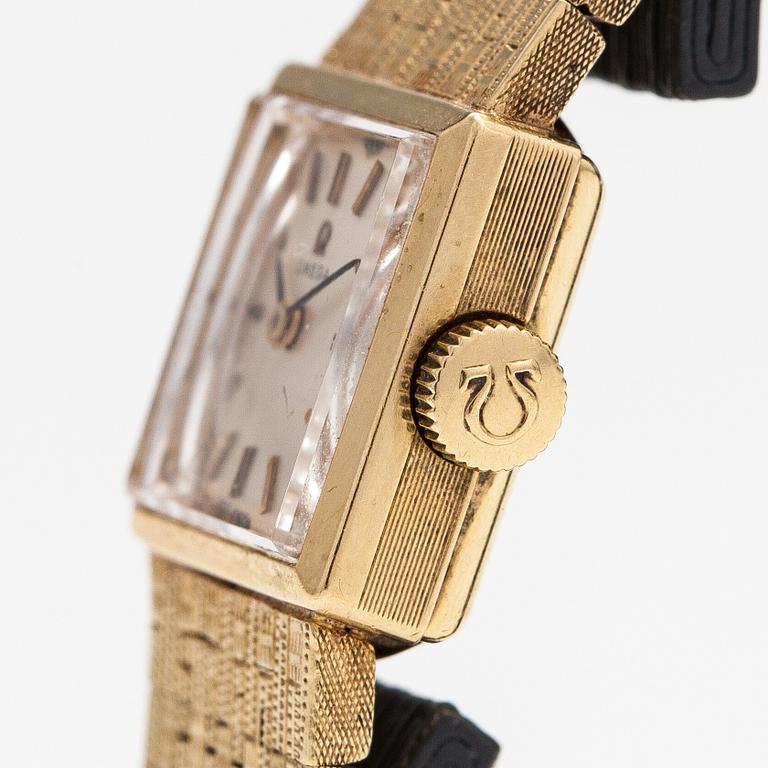 Omega, wristwatch, 14 x 14 mm.