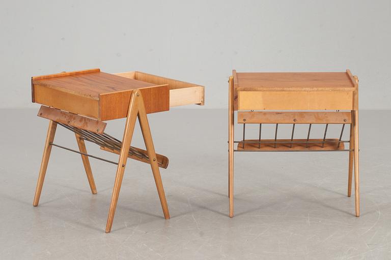 SÄNGBORD, ett par, 1950/60-tal.