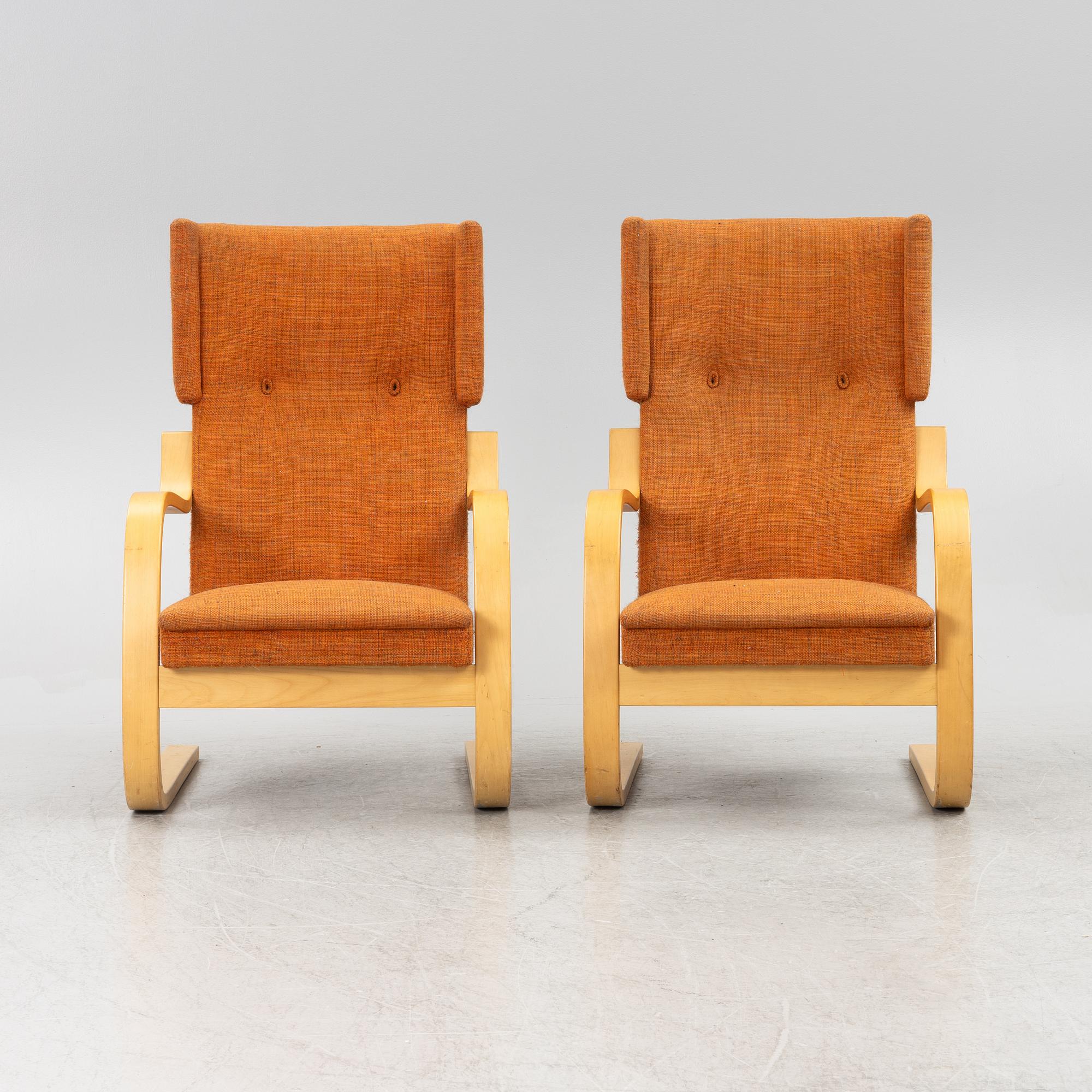 Alvar Aalto, armchairs, a pair, model 401, Artek, Finland.