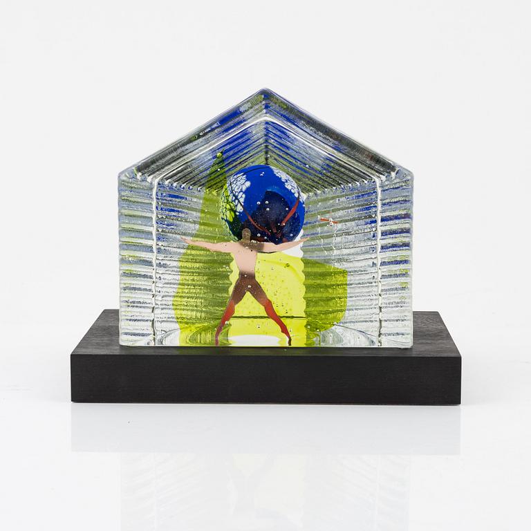 Bertil Vallien, a glass sculpture, Kosta Boda Atelier.