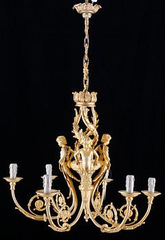 LJUSKRONOR, ett par, metall, 1900-tal. H ca 70.