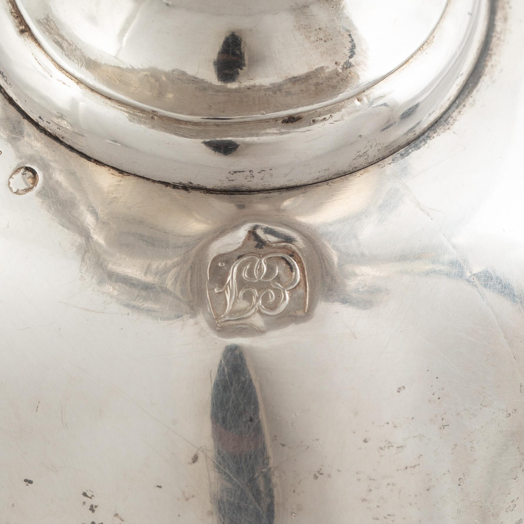 Petter Wigren, strösockerskålar med lock, ett par, silver, Malmö 1851.