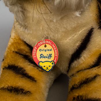 A 1950s Steiff "Bengal" stuffed toy tiger.