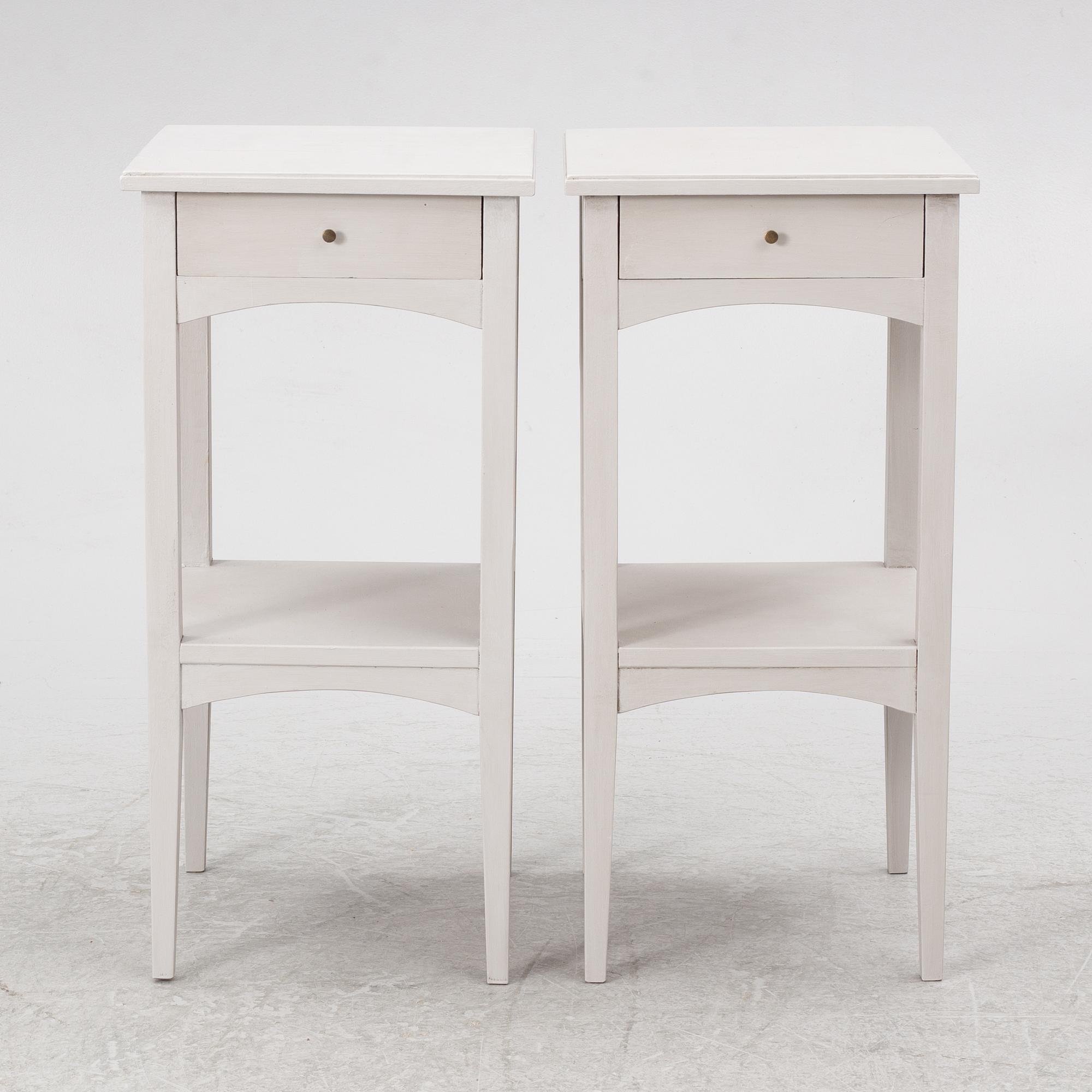 Nightstands, a pair, 20th century.