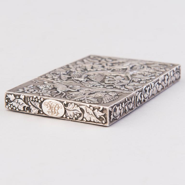 CARDCASE, silver, Khecheong, Kiina, Kanton 1850-1870.