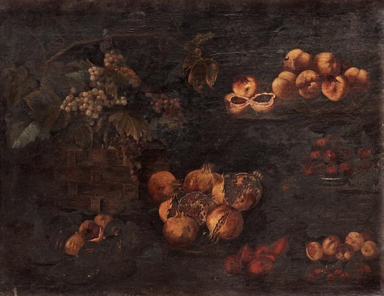 Italian artist 17th Century, Still life with fruits.