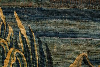 A tapestry, "Verdure", tapestry weave, ca 312-318 x 302-307 cm, Aubusson around 1700-first half of the 18th century.