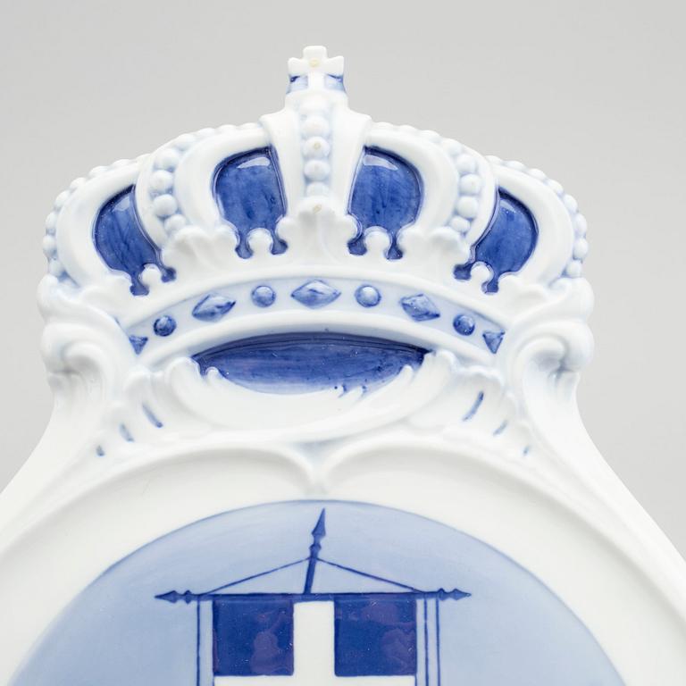 VÄGGPLAKETT, ARNOLD KROG, Royal Copenhagen, 1908.