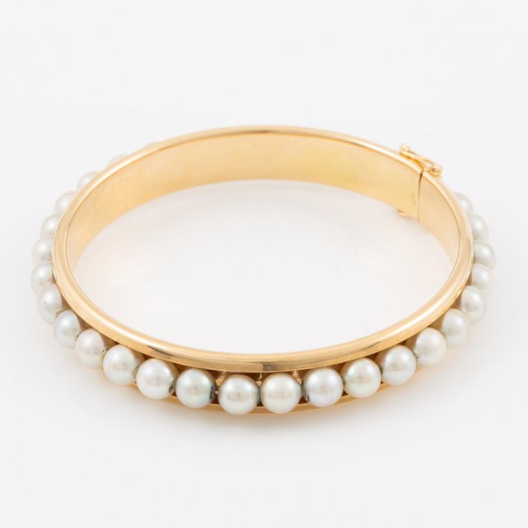 Alton, bracelet, 18K gold, with pearls.