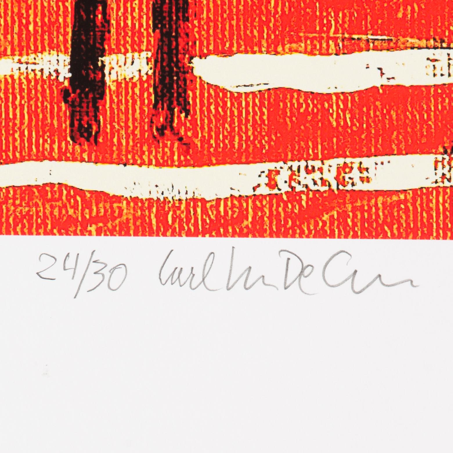 Carl Johan De Geer, lithograph in colours, signed 24/30.