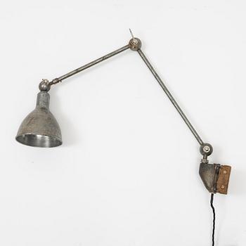 Wall lamp, industrial, mid-20th century.