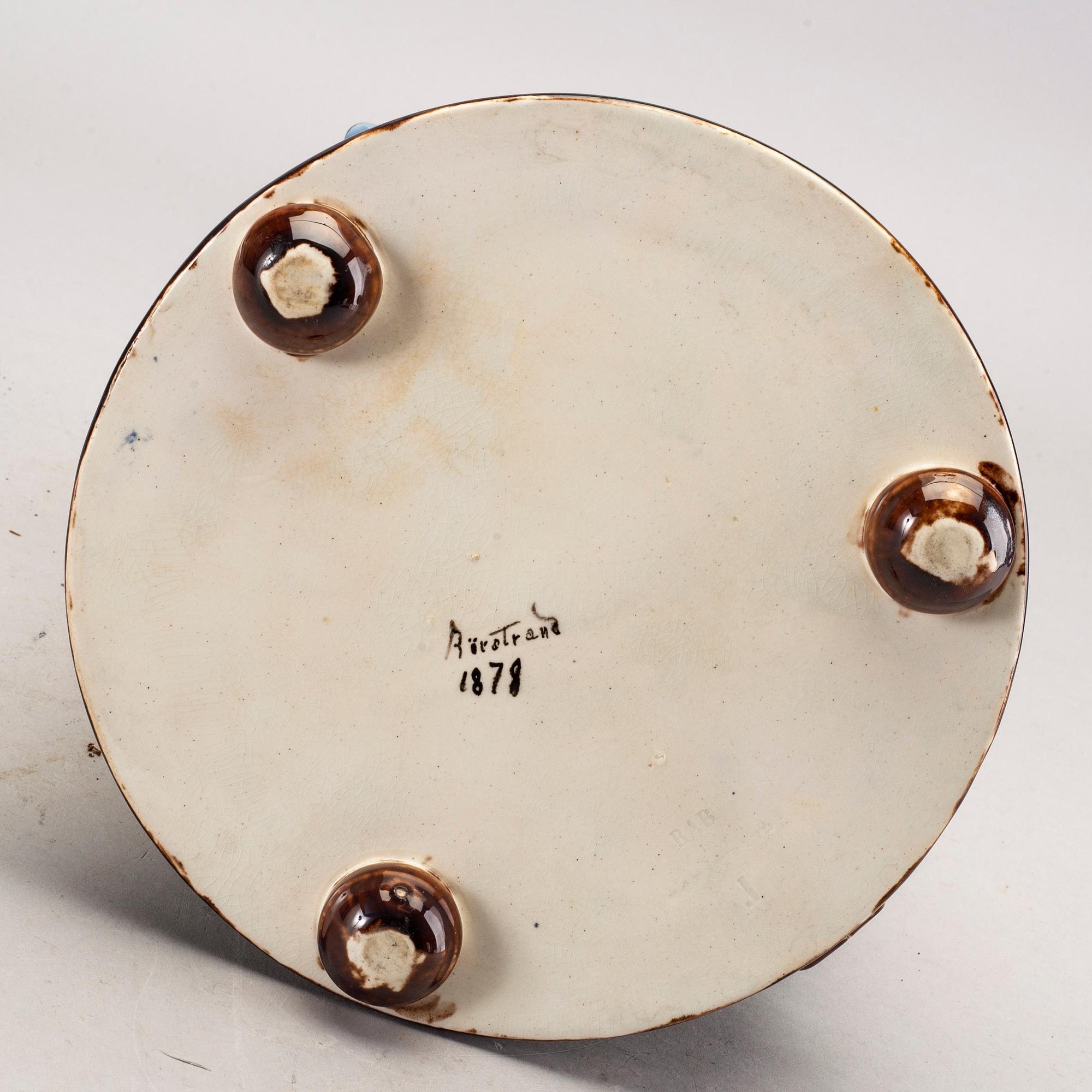 KANNA MED LOCK Rörstrand 1878 majolika.