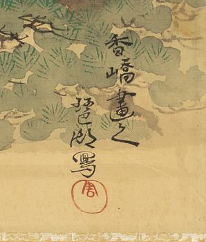 Taniguchi Kokyo, kopia efter, tusch och akvarell på siden.