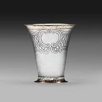 447. PIKARI, hopeaa, Gustaf Grönfelt, Porvoo 1797. Korkeus 8,5 cm.