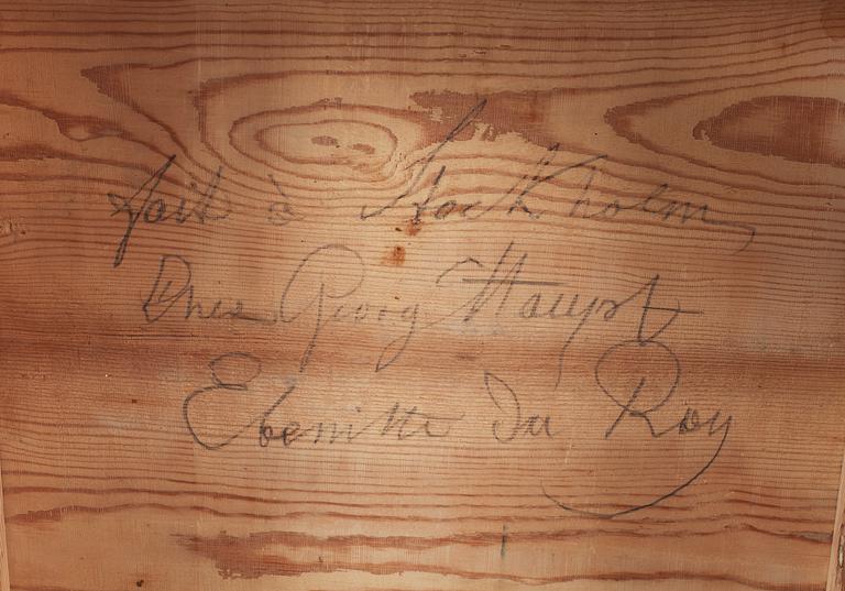 A Gustavian table signed by Georg Haupt.