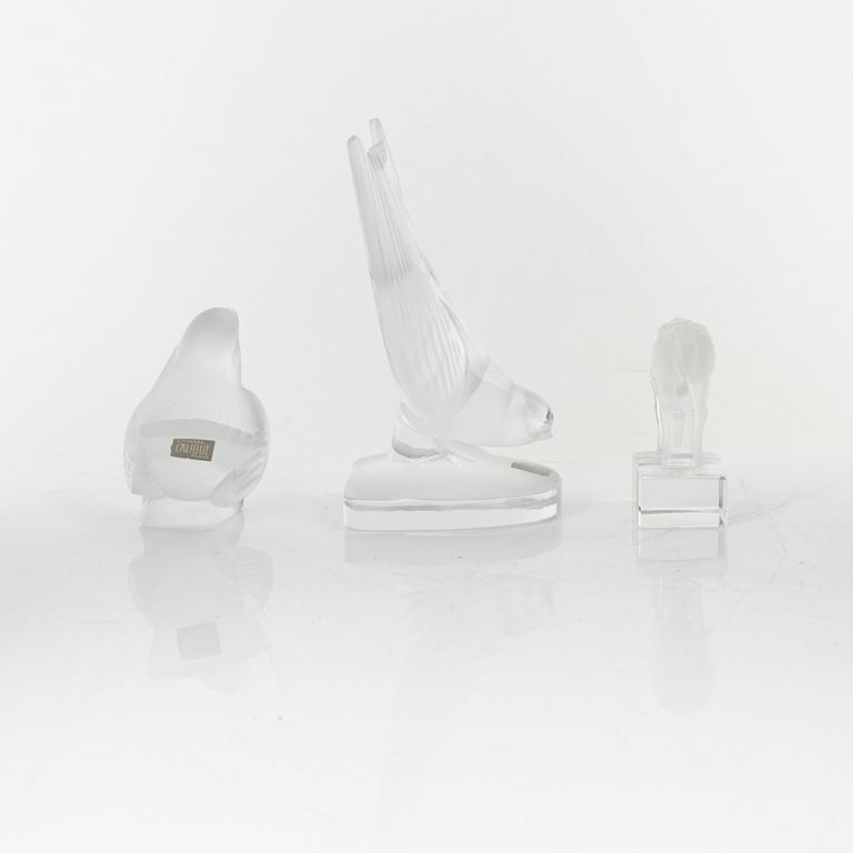 A group of the glass figurines, Lalique, France.