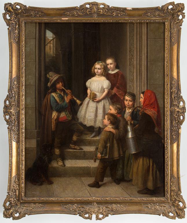 FRIEDRICH BOSER, olja på duk. Signerad F. Boser och daterad 1862.