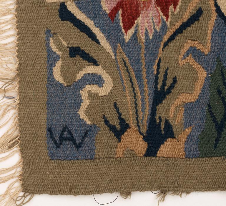 Alma Andreasson-Wenchert, TEXTILE, Tapestry weave, 49 x 46,5 cm, Signed AW (Alma Andreasson-Wenchert).