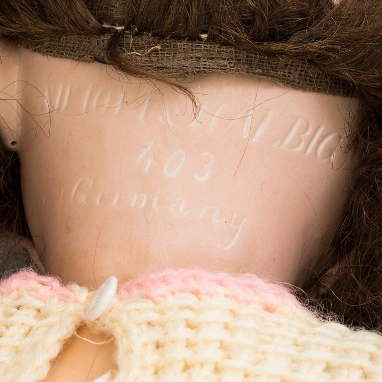 BISKVIDOCKA, gådocka, modell 403, KÄMMER & REINHARDT/SIMON & HALBIG,  Tyskland, 1910-tal.