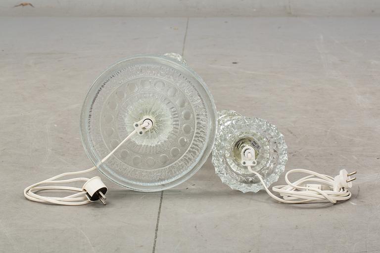 LAMPOR, 2 st. Glas, 1970-tal.