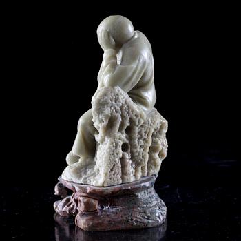 SKULPTUR, soapstone, Kina 1900-tal.