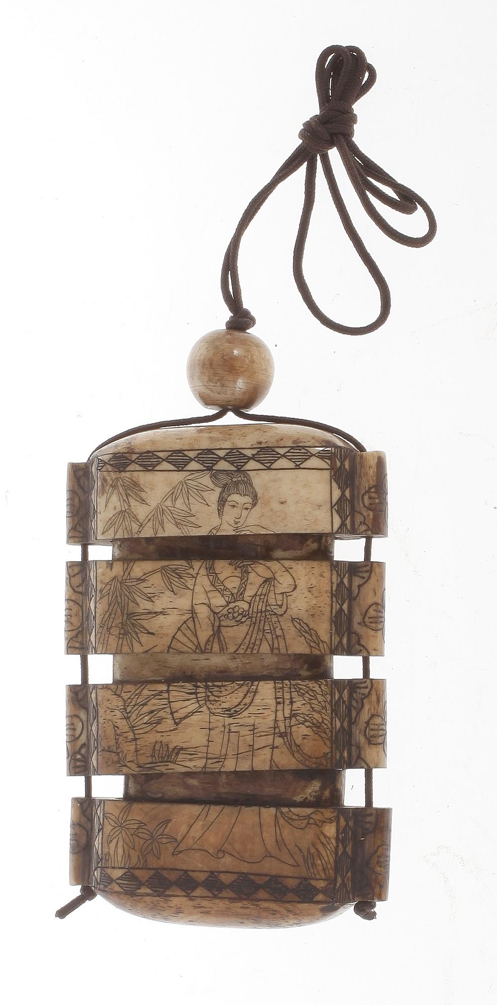 INRO, ben, Japan, sannolikt Meiji, 1868-1912.