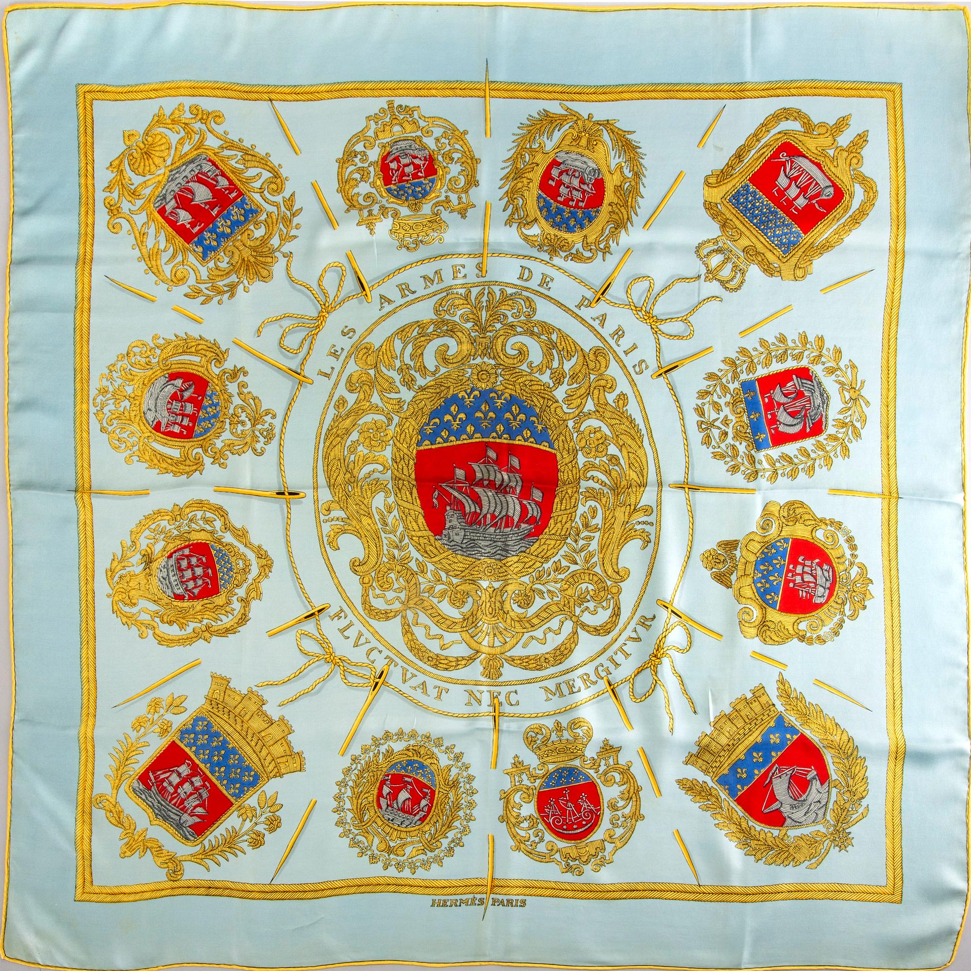 A silk Hèrmes scarf France later part of the 20th century.