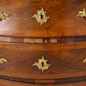 A rococo commode by S. J. Wilhelm (master in Stockholm 1759-82).