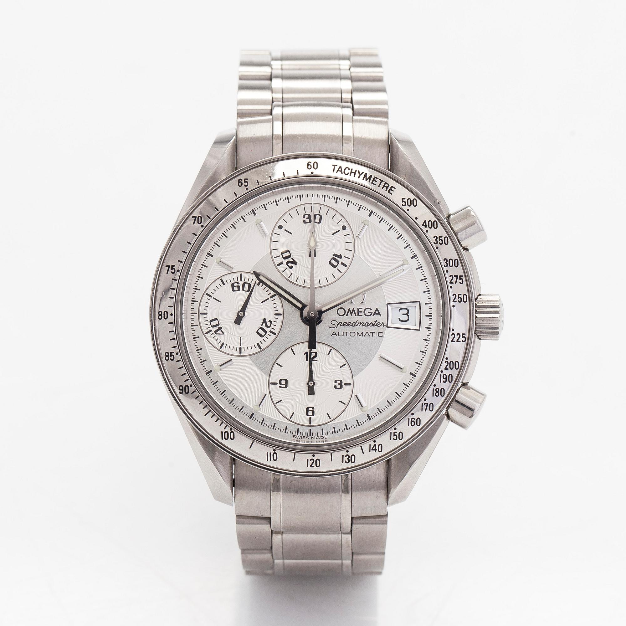 Omega, Speedmaster, Date, kronografi, rannekello, 39 mm.