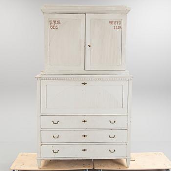 A early 19th century Gustavian cupboard.