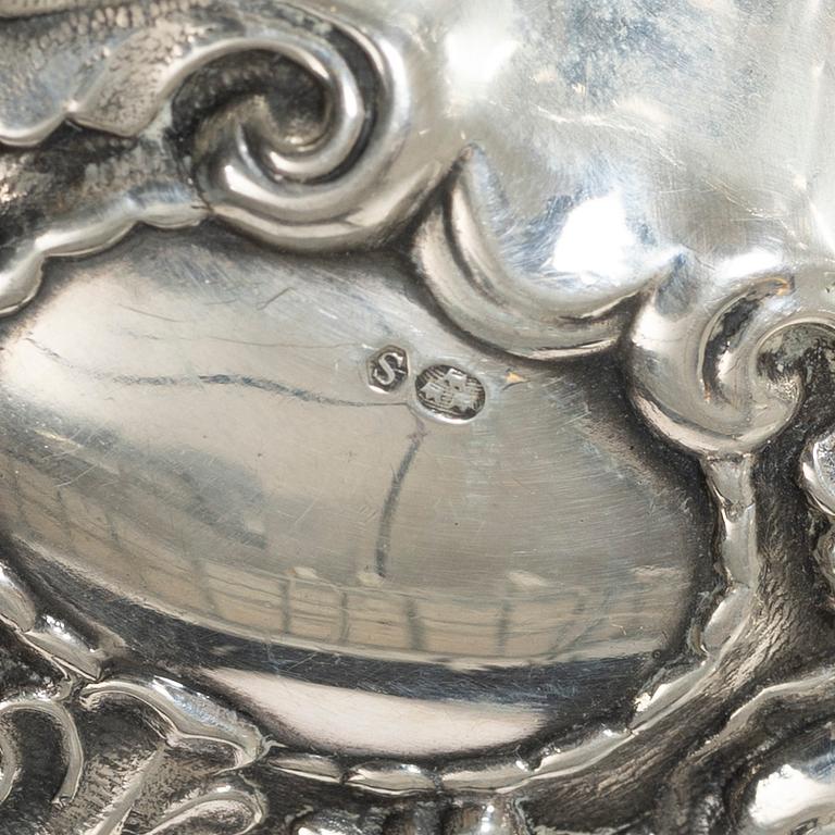 Fats, 3 pcs, silver, marked GAB, total weight approx. 400 g.