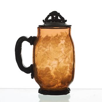 Simon Gate, a 'graal' tankard, Orrefors, Sweden 1917.