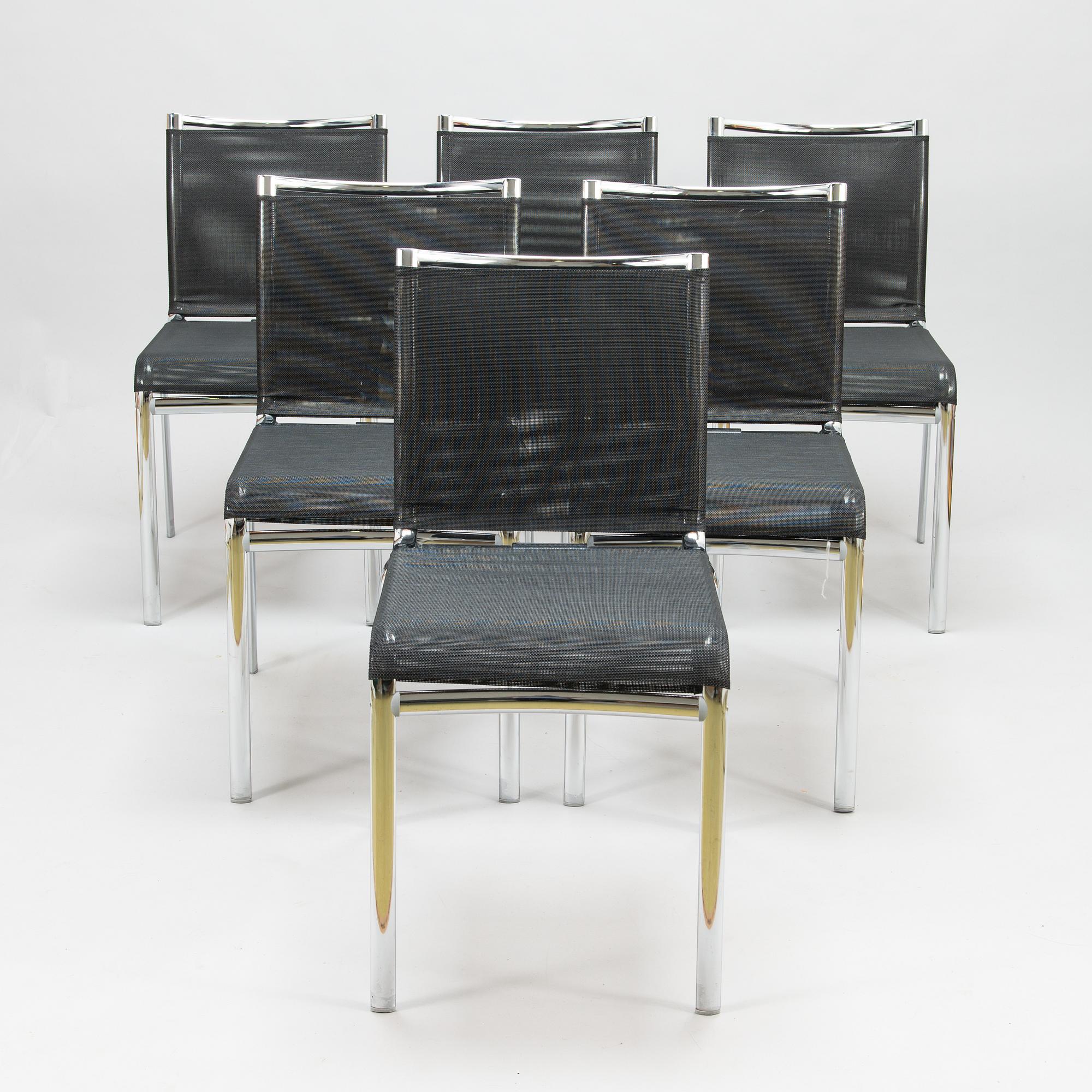 Alberto Meda, six 21st century 'Big frame 441' chairs for Alias.