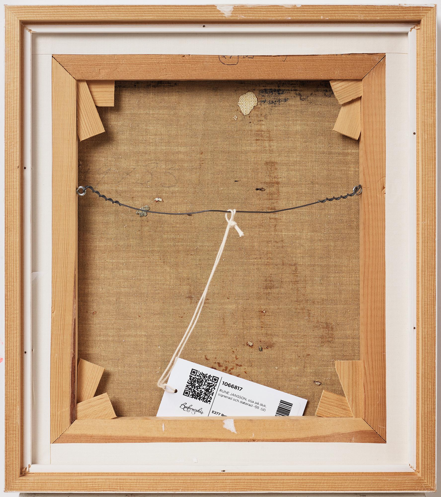 RUNE JANSSON, oil on canvas, signed and dated -59.