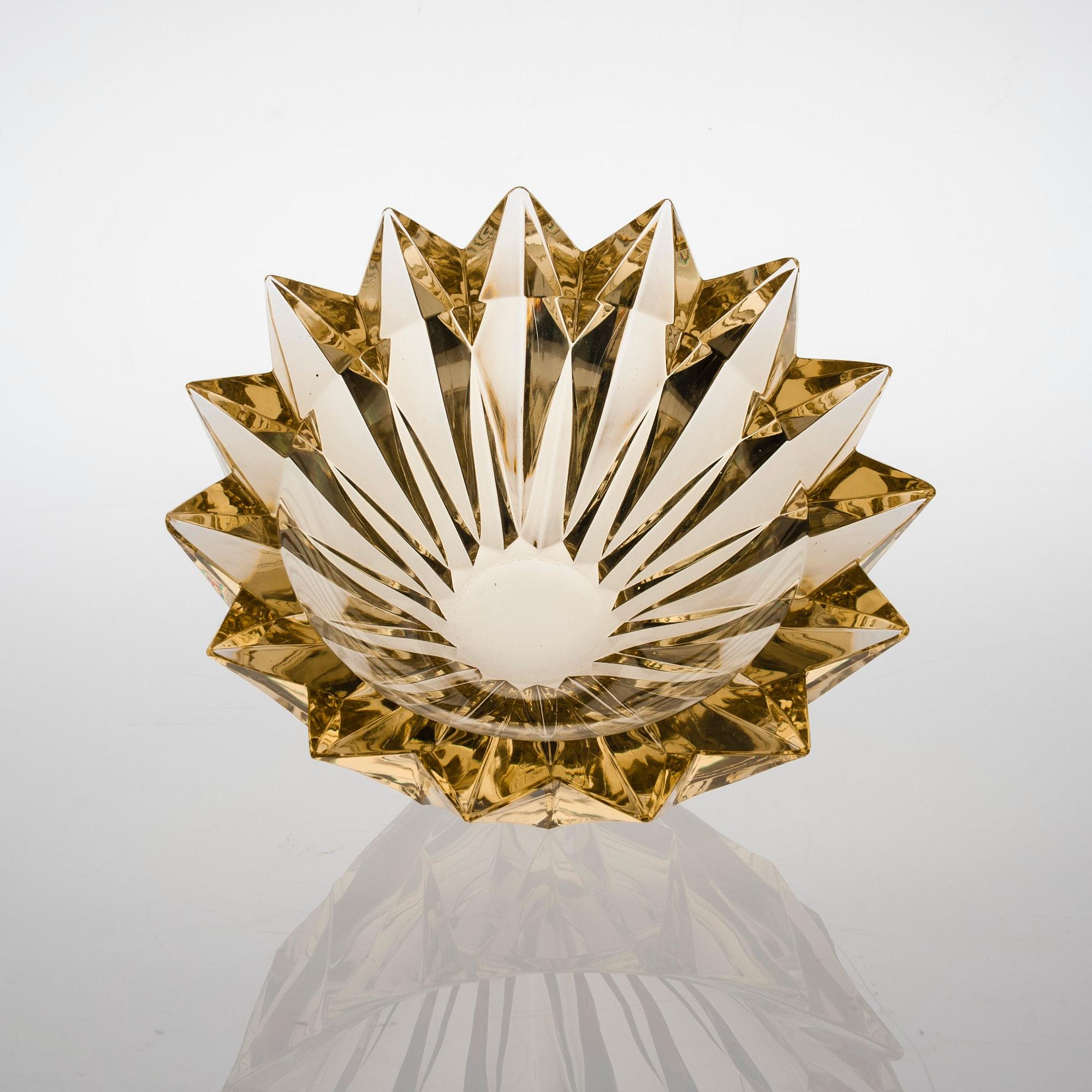 Aimo Okkolin, CRYSTAL VASES, 3 PCS.