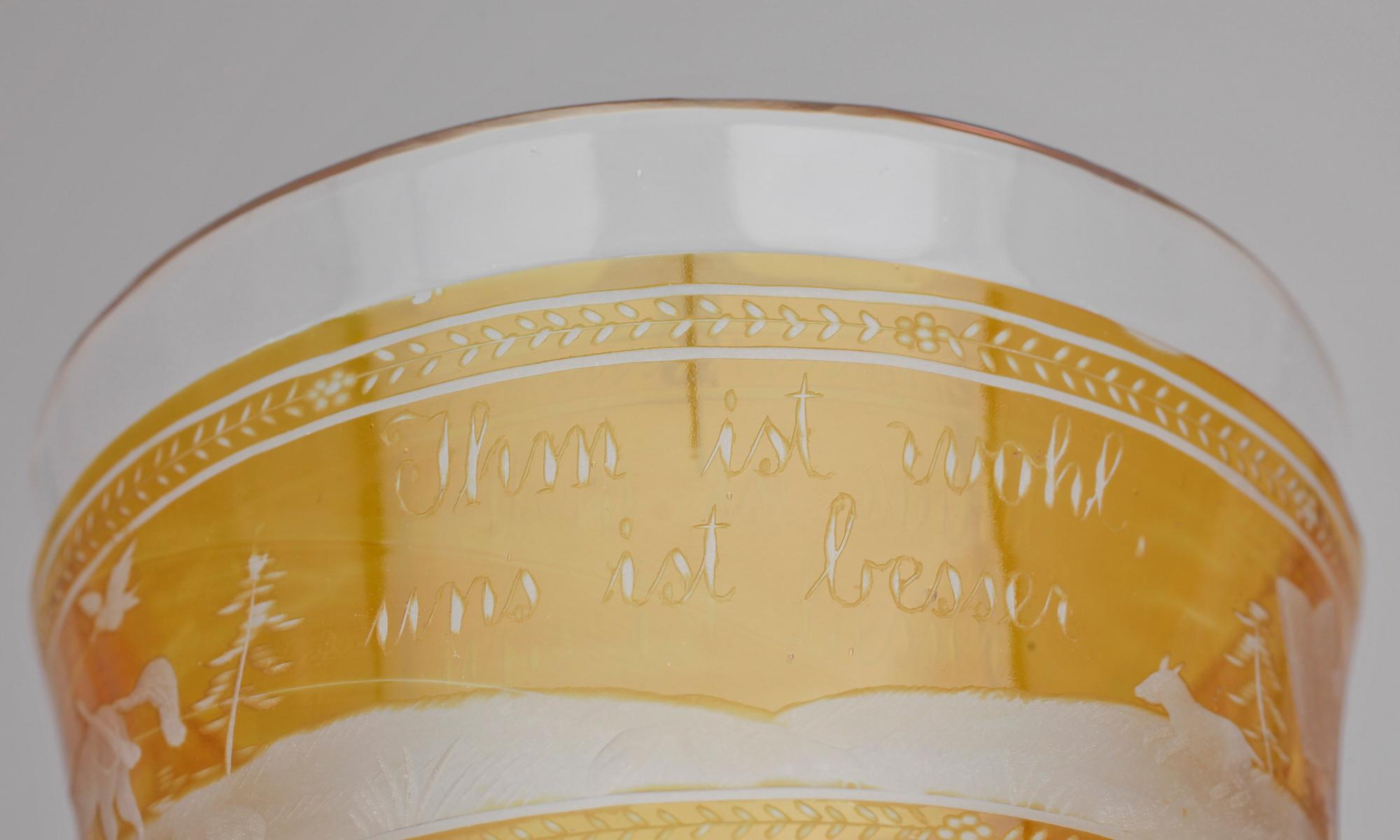 PARTI GLAS, 8 delar, bla Böhmiskt, 1800/1900-tal.