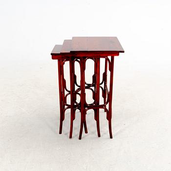 A three-part nesting table first part of the 20th Century.