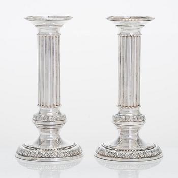 A pair of silver candlesticks, Kultateollisuus, Turku 1996.