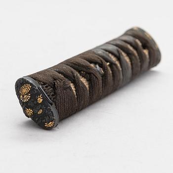 Japanese sword mountings, tsuba and tsuka.