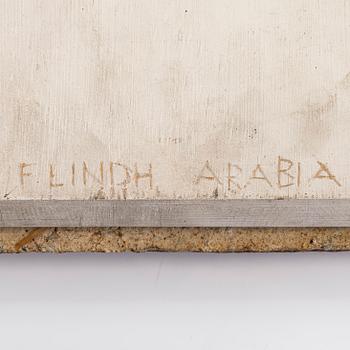 Francesca Mascitti-Lindh, reliefi, "Fiori" kivitavaraa, signeerattu F. Lindh, Arabia.