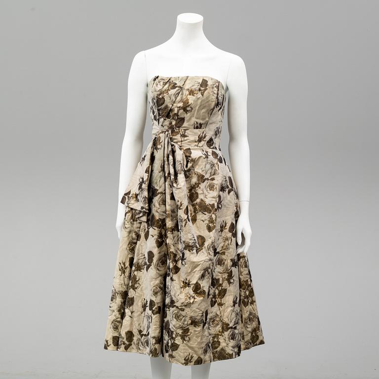 A cocktail dress from Märtaskolans Franska Avdelning, Stockholm, 1950's.