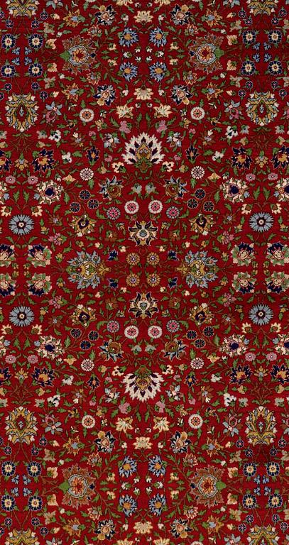 A CARPET, oriental, signed, 230 x 140 cm.