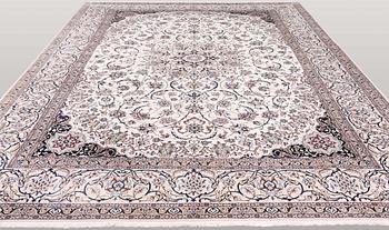 A carpet, Nain Part Silk, sk 9 LAA,  427 x 312 cm.
