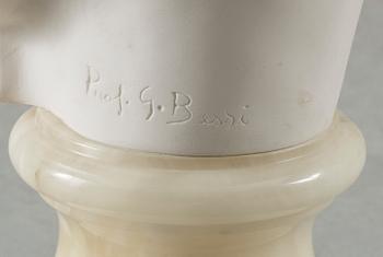 GIUSEPPE BESSI, skulptur, parian. Sign.