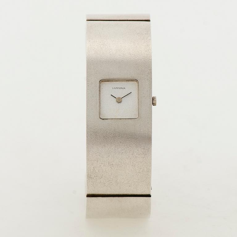 A BJÖRN WECKSTRÖM WRISTWATCH, "Protos 2", silver. Lapponia 1990.