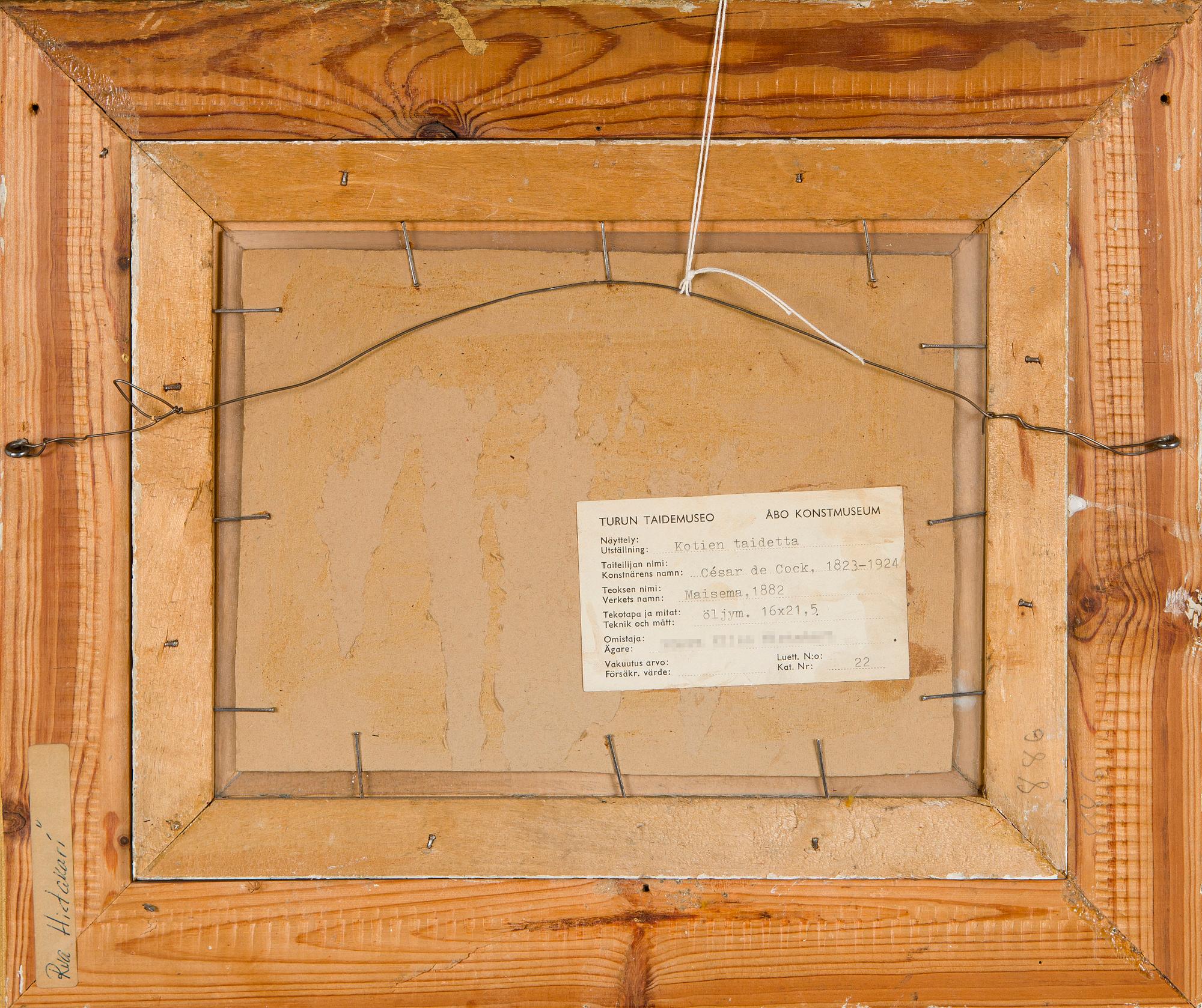 César de Cock, By på landsbygden.