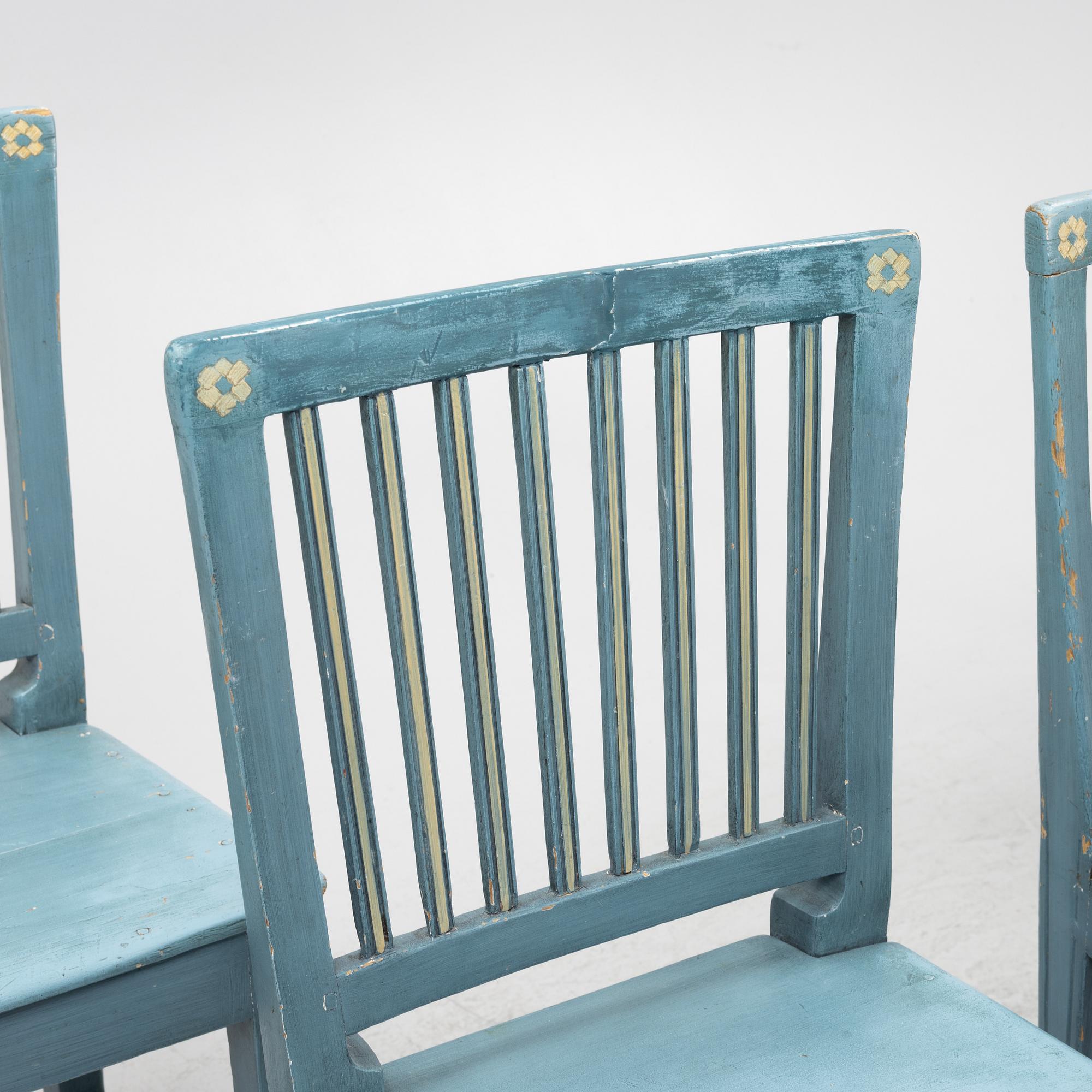 A set of eight painted chairs, 18th/19th Century.